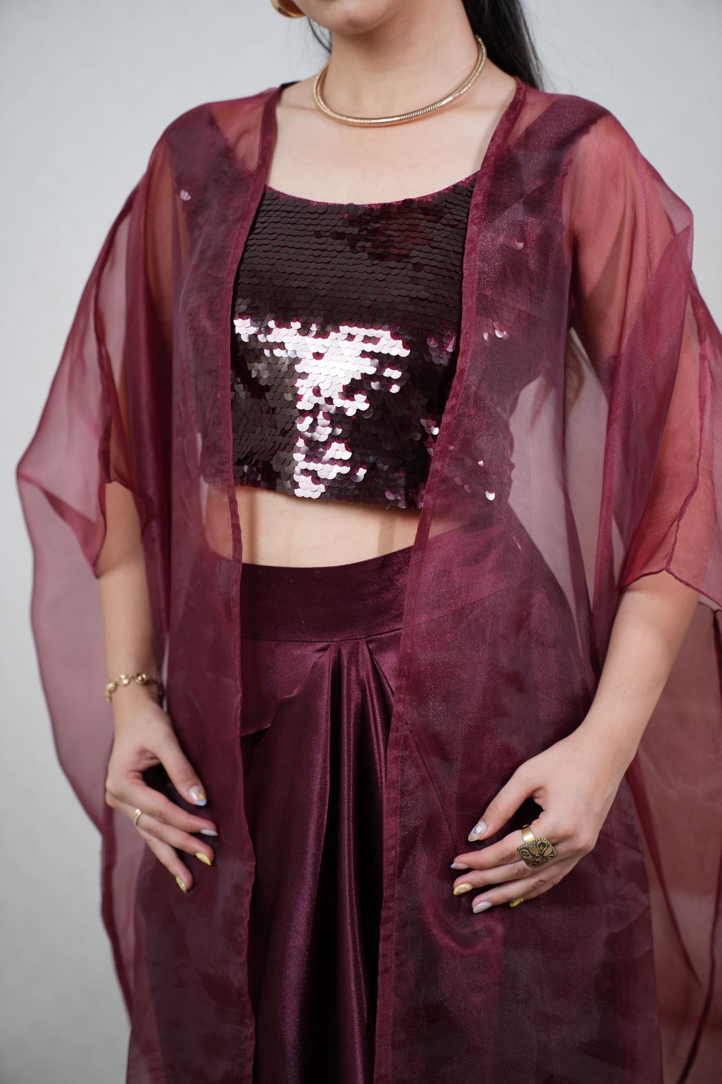 Sequin and sheers