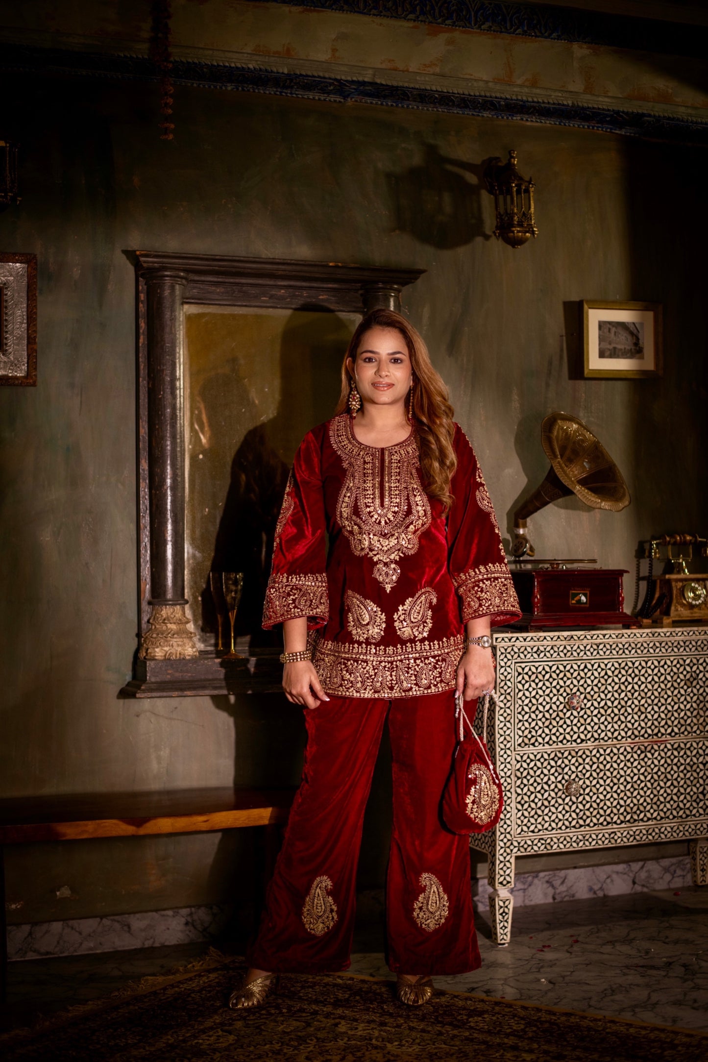 Maharani Set Maroon