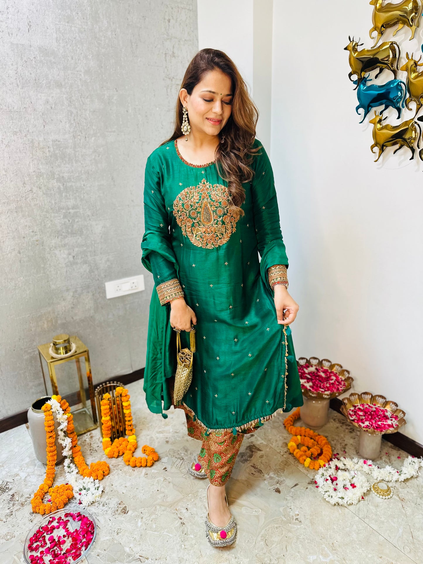 Zari Luxe Suit Green