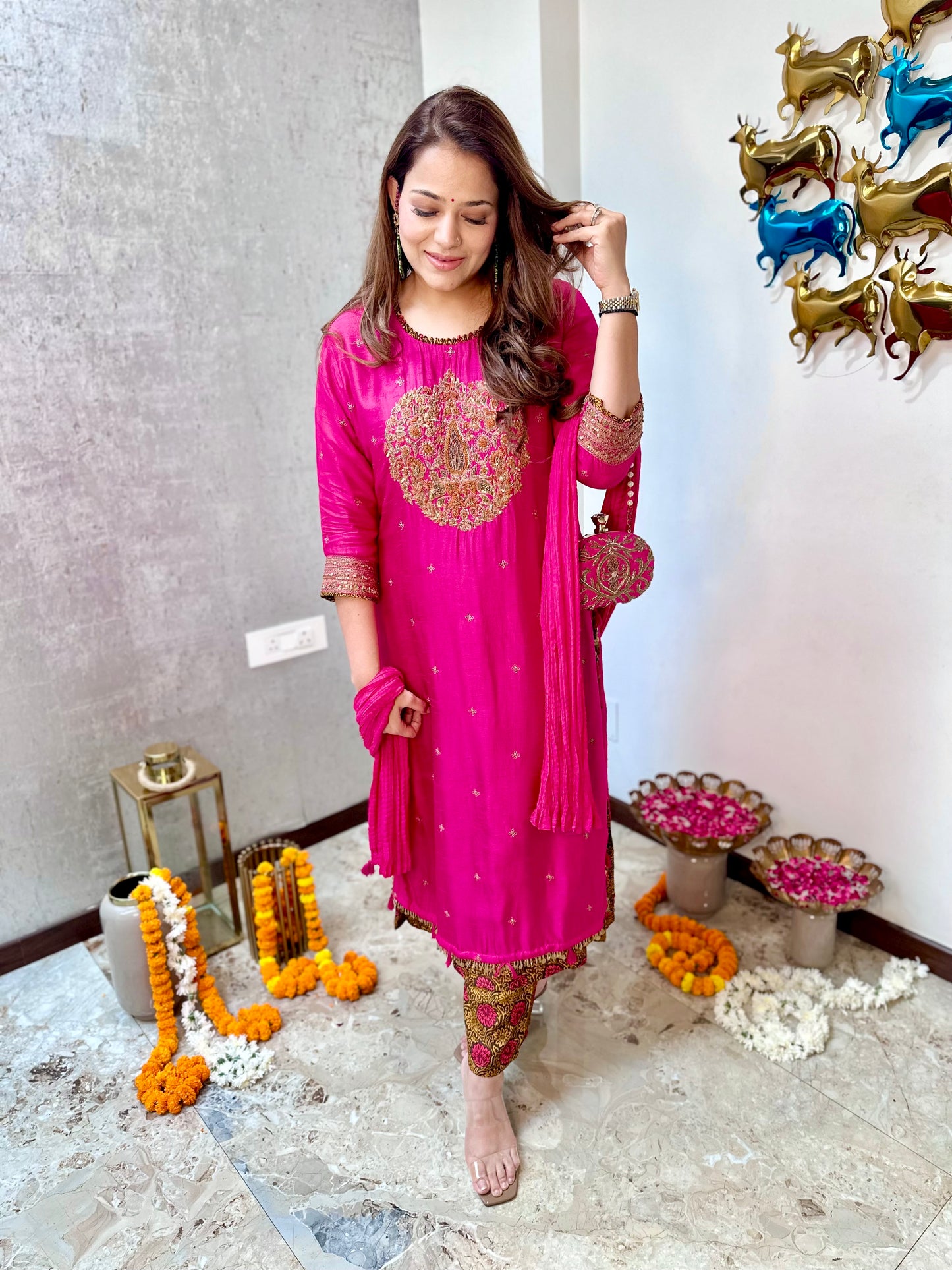 Zari Luxe Suit Pink