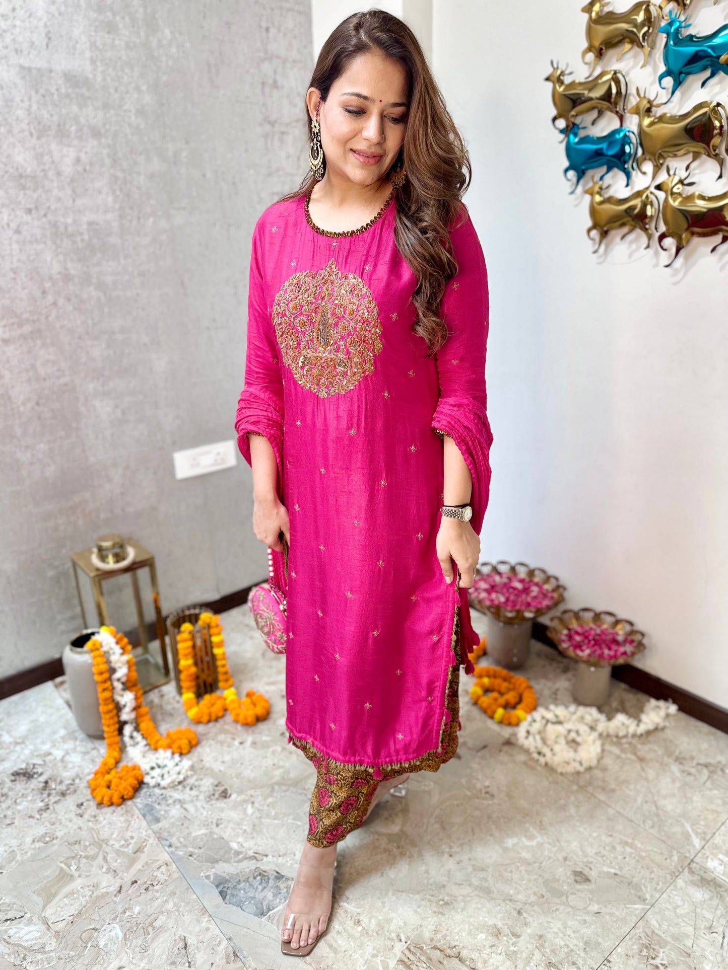 Zari Luxe Suit Pink