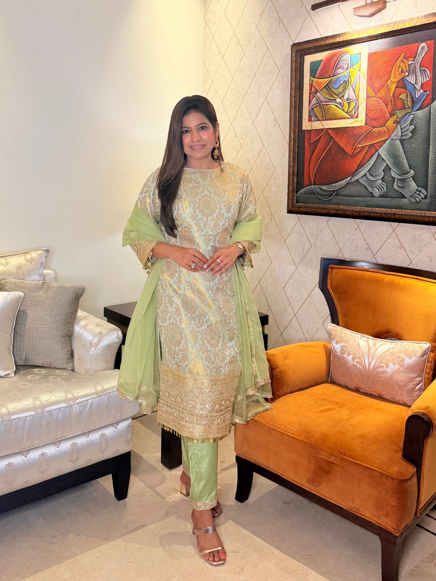 Zari Mahal Luxe Set Green