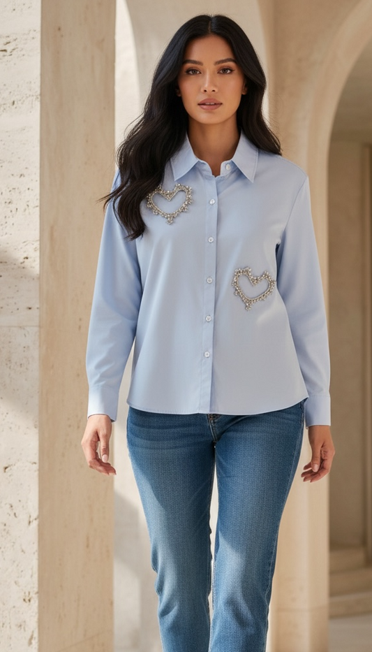 Heartfelt Blue Shirt