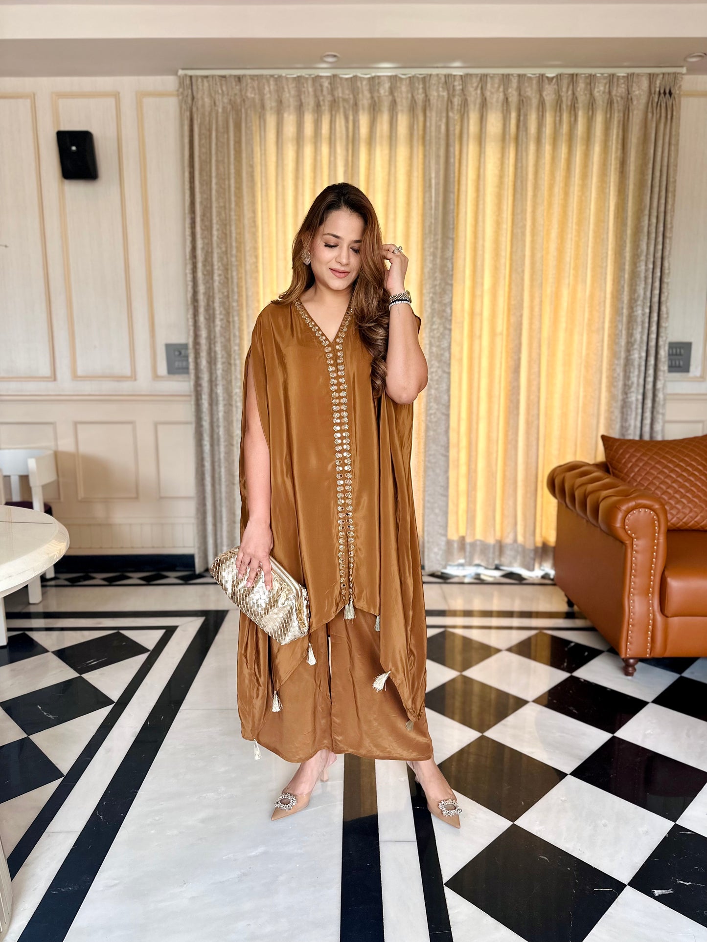 Chic Ease: The Luxe Kaftan Set